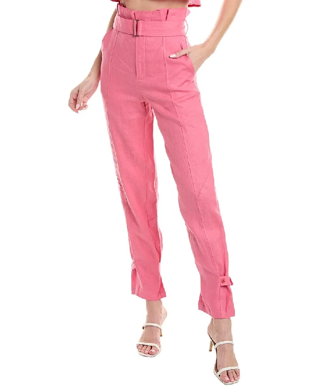 Recycled fabric pants for women in an eco - friendly and sustainable styleHevron Leona Linen Pant