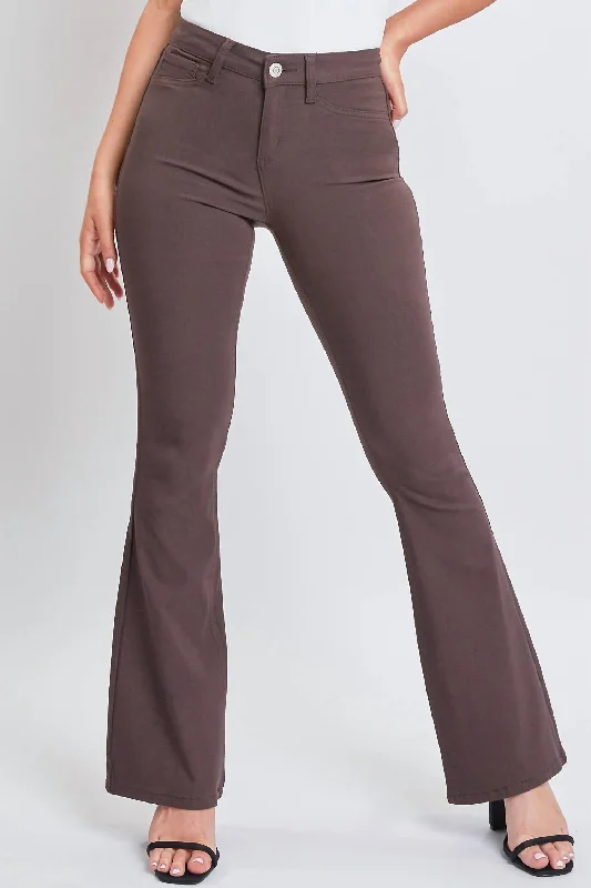 Distressed boyfriend jeans for women in a laid - back styleHyperstretch High Rise Flare Denim In Coco