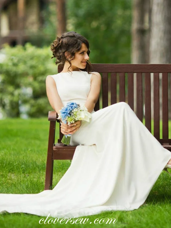 Mermaid - fit wedding dress with a trumpet skirtIllusion Lace Applique Back Ivory Wedding Dresses ,CW0234 Mermaid - fit wedding dress with a trumpet skirtIllusion Lace Applique Back Ivory Wedding Dresses ,CW0234