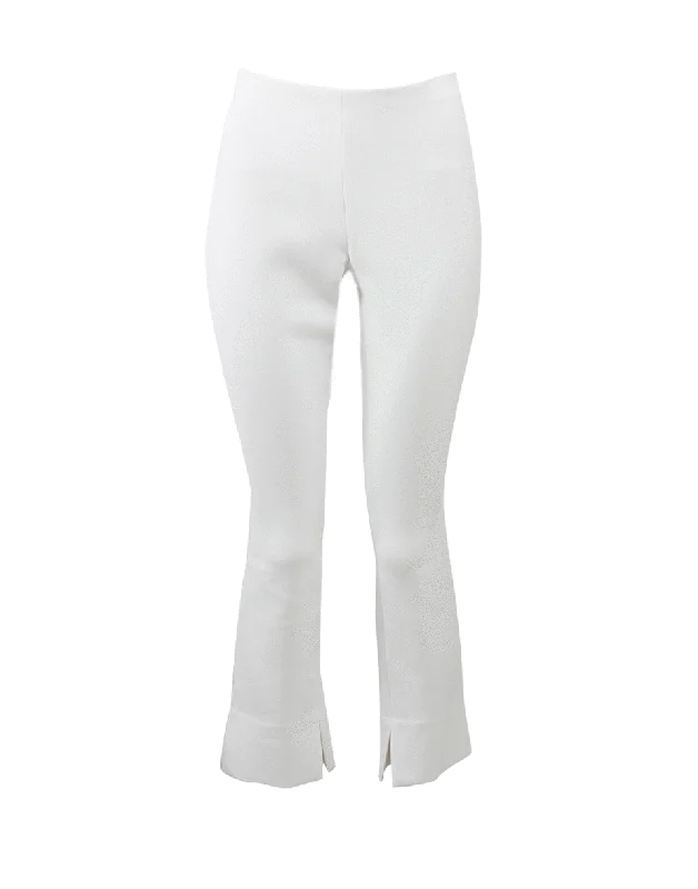 Flared pants for women to flatter the figureIvory Cropped Pant