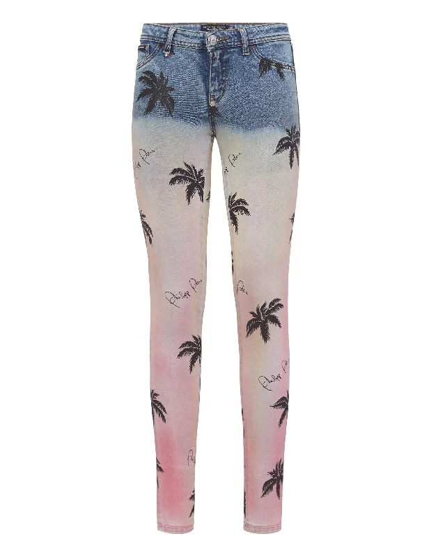 Elastic waist skinny pants for plus size women in a comfortable fitJeggins Aloha Plein