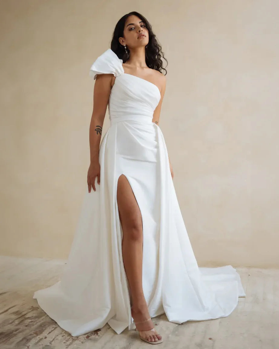 Antique - inspired lace wedding dress with long sleevesJenny Yoo Isla