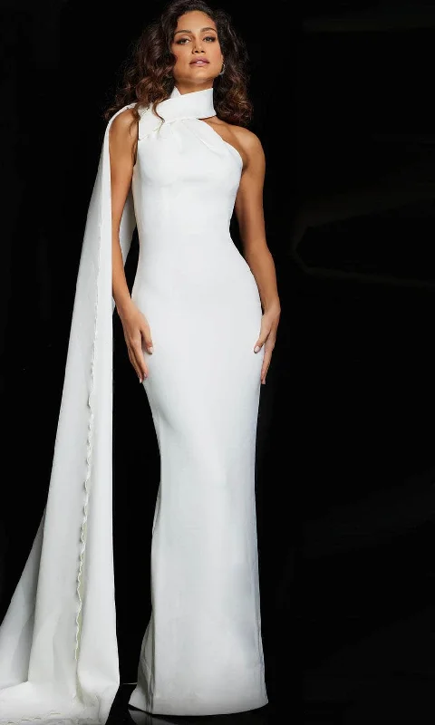 Evening - ready ball gown wedding dressJovani 09709 - Cascading Sash Sheath Evening Dress Evening - ready ball gown wedding dressJovani 09709 - Cascading Sash Sheath Evening Dress