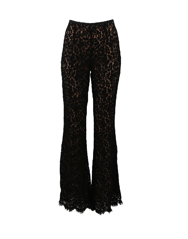 Distressed boyfriend jeans for women in a laid - back styleLace Flare Pant