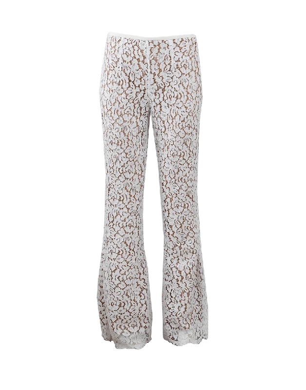 Ankle pants with zippers for women in a convenient designLace Flare Pant