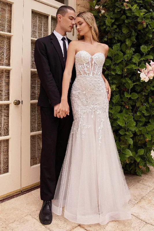 Maternity - friendly wedding dress for expecting bridesLadivine CB126W - Strapless Mermaid Bridal Gown Maternity - friendly wedding dress for expecting bridesLadivine CB126W - Strapless Mermaid Bridal Gown