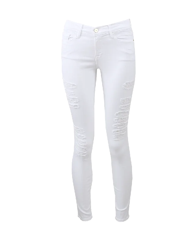 Patchwork pants for women in a unique designLe Color Ripped Pant