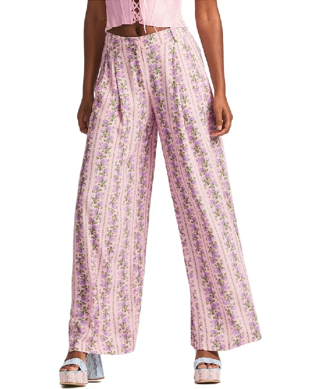 Trousers with decorative buttons for women in a stylish detailLoveShackFancy Montel Pant