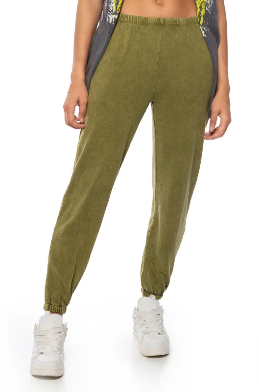 Solid color palazzo pants for women in bright huesME TIME MINERAL WASH JOGGER