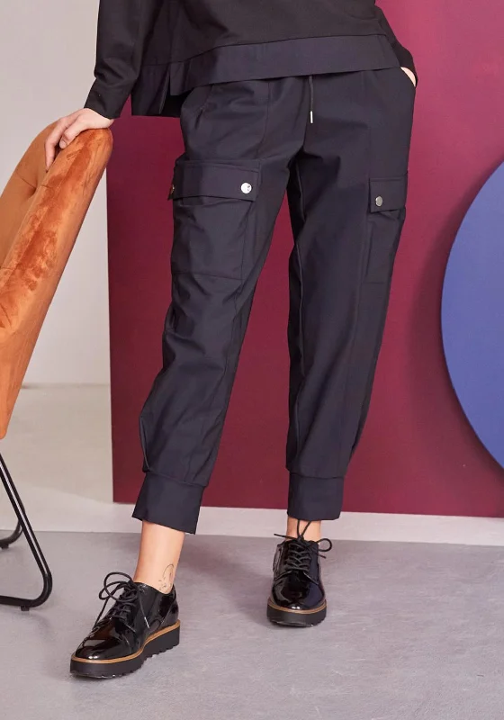 Pencil pants for women in a sleek styleNaya Cargo Style Cuffed Trousers, Black