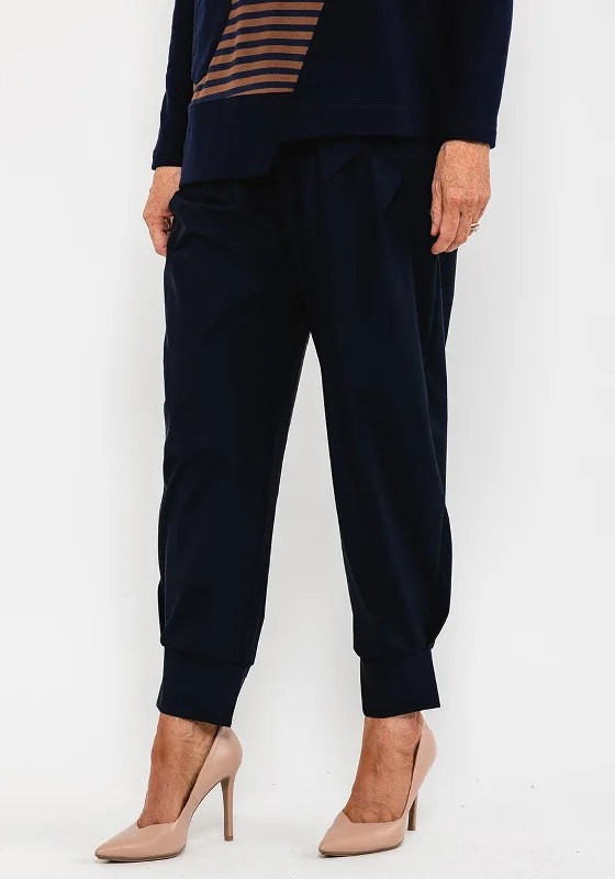 Paisley print pants for women in an exotic styleNaya Pocket Tuck Leg Trousers, Navy Paisley print pants for women in an exotic styleNaya Pocket Tuck Leg Trousers, Navy