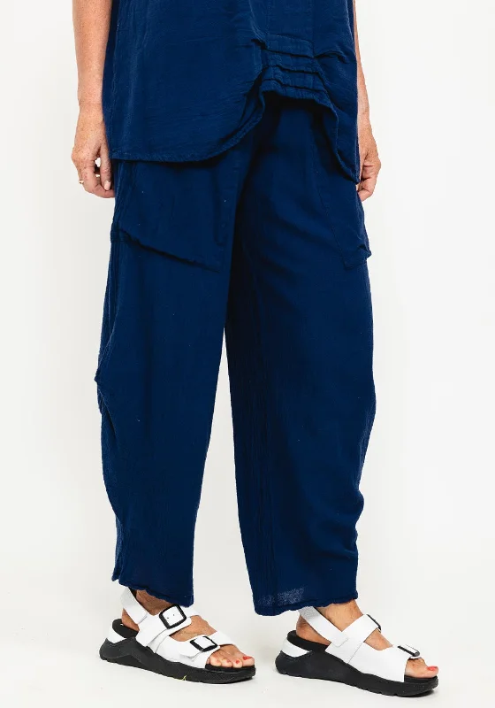 High waisted skinny pants for women in dark colorsOne Life Virginia Loose Trousers, Ink