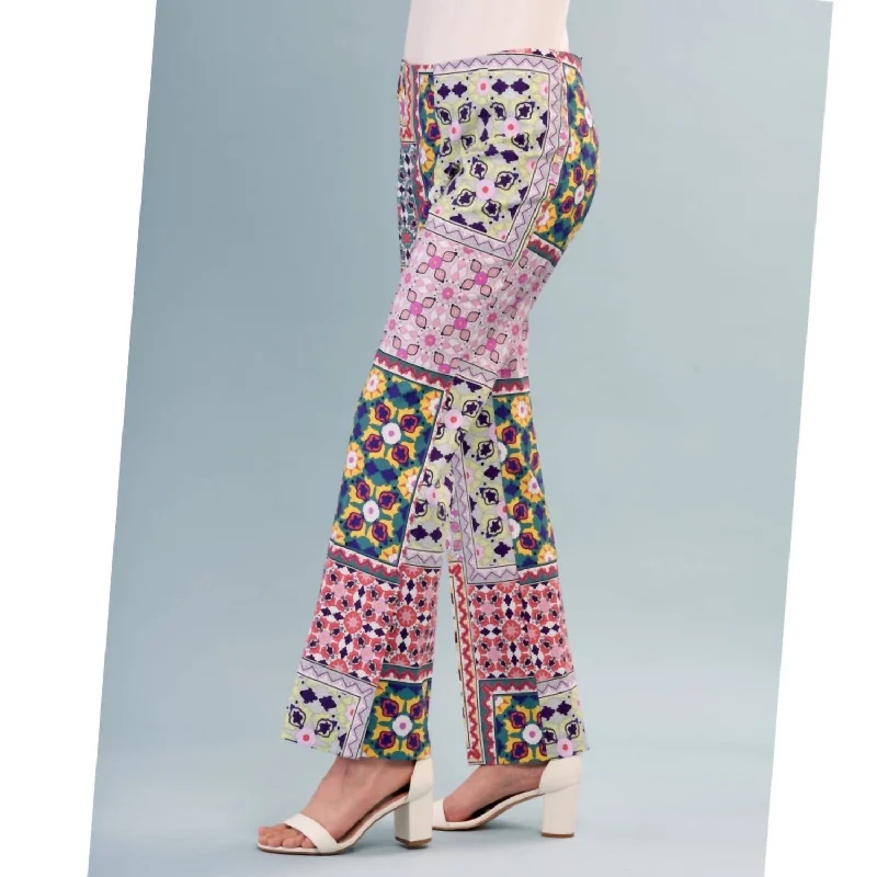 Ankle length dress pants for women in a versatile and formal stylePatchwork Pant In Multi
