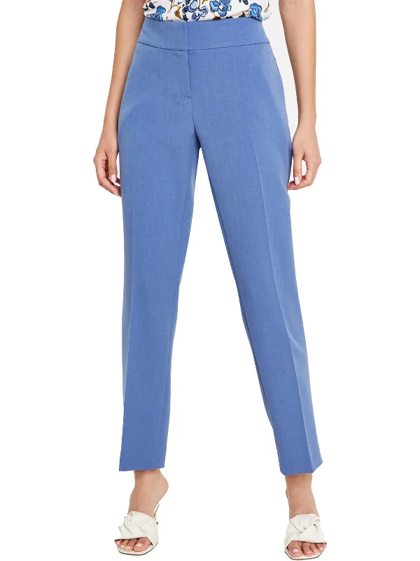 Polyester pants with stretch for women in comfortPetites Womens Crepe Slim Dress Pants