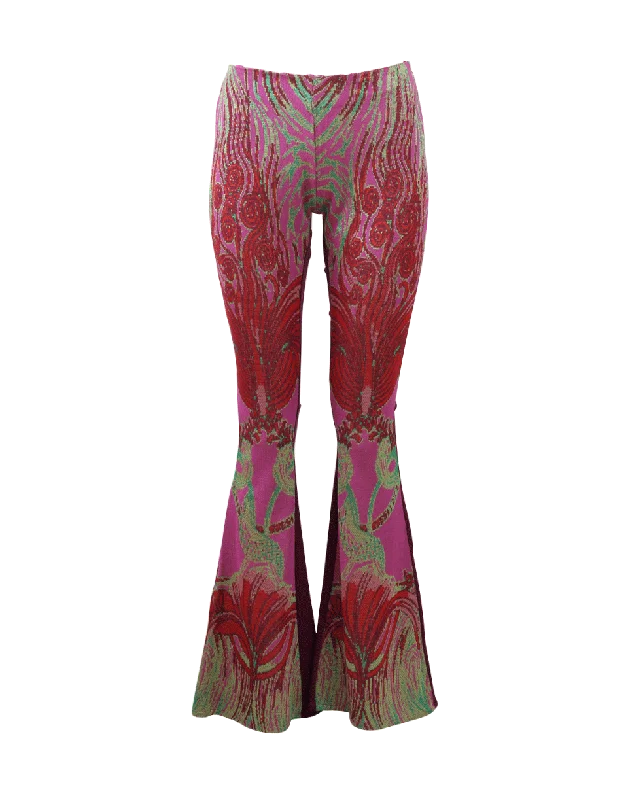 Cuffed straight leg pants for women in a neat lookPrinted Flare Legging