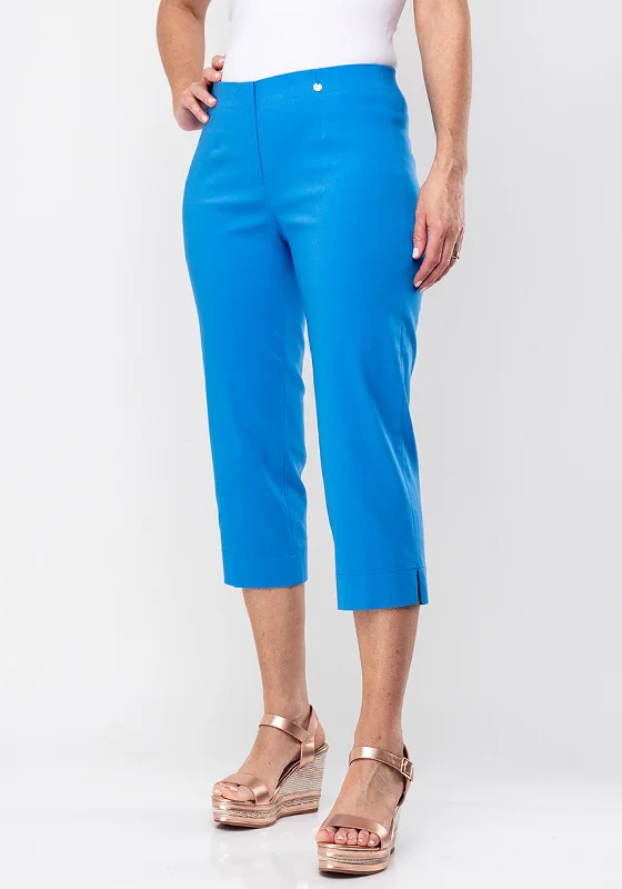 Ripped wide leg boyfriend jeans for women in a casual and cool styleRobell Marie 07 Stretch Crop Trousers, Azure Blue Ripped wide leg boyfriend jeans for women in a casual and cool styleRobell Marie 07 Stretch Crop Trousers, Azure Blue