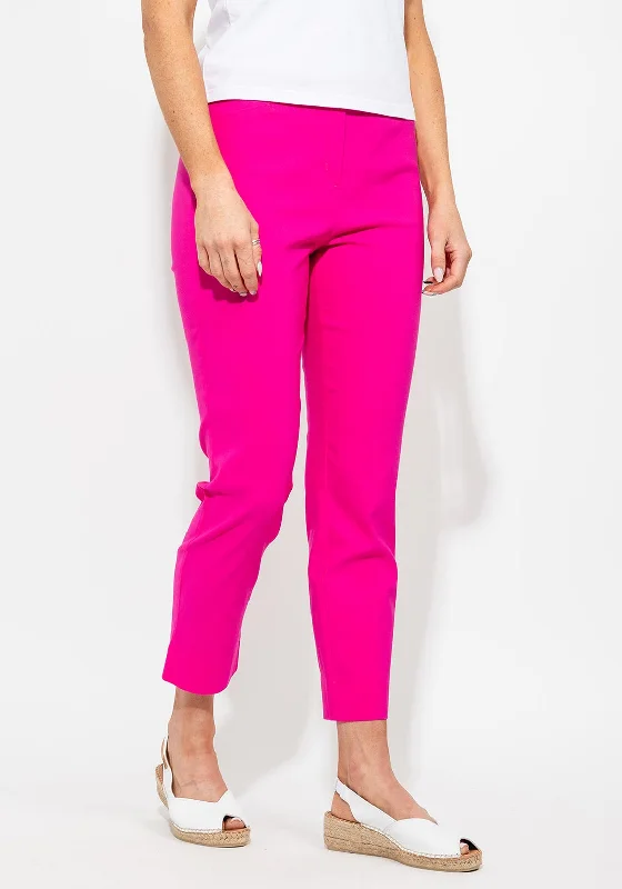 Leatherette pants for women in a cruelty - free optionRobell Rose 09 Super Slim Trousers, Fuchsia Pink