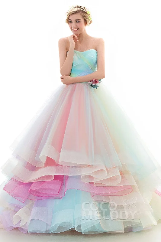 Off - the - shoulder ball gown wedding dressA Line Court Train Tulle Wedding Dress JWLT15067 Off - the - shoulder ball gown wedding dressA Line Court Train Tulle Wedding Dress JWLT15067