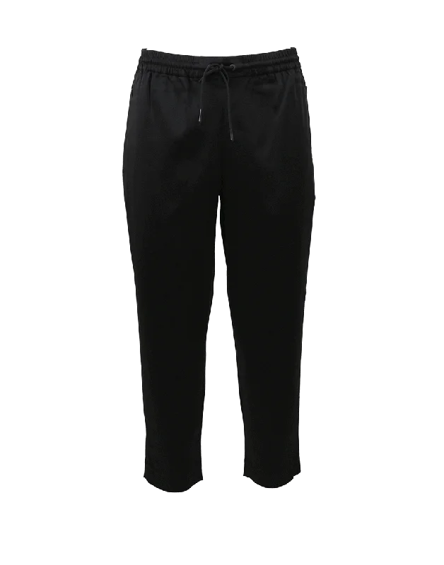 Plaid wide leg dress pants for women in a preppy and formal styleSatin Track Pant