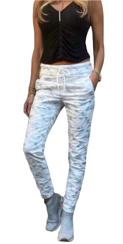 Lightweight jogger pants for women to runShely Jogger Pants In White Camo