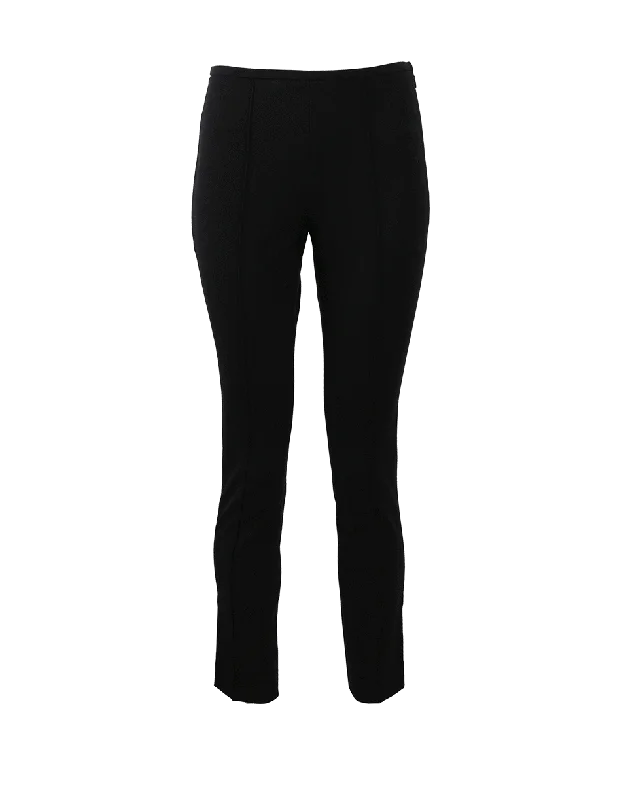 Solid color cigarette pants for women in a minimalist lookSkinny Crop Pants