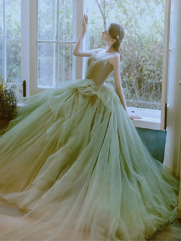 Satin - and - lace combination wedding dressSpaghetti Green Tulle Wonderland Dresses, Prom Dresses, Long Prom Dresses, Wedding Dresses, 2021 Prom Dresses Satin - and - lace combination wedding dressSpaghetti Green Tulle Wonderland Dresses, Prom Dresses, Long Prom Dresses, Wedding Dresses, 2021 Prom Dresses