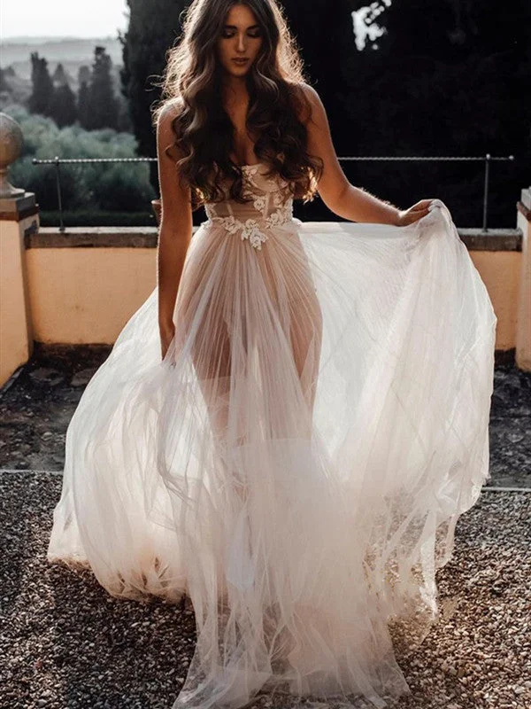 Custom - made plus size wedding dressSpaghetti Straps Scoop Wedding Dresses, Tulle A Line Wedding Dresses, Lace Wedding Dresses Custom - made plus size wedding dressSpaghetti Straps Scoop Wedding Dresses, Tulle A Line Wedding Dresses, Lace Wedding Dresses