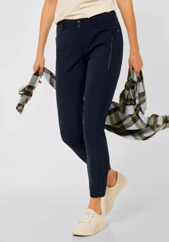 Recycled material pants for women in an eco - friendly optionStreet One York Stretch Trousers, Navy Recycled material pants for women in an eco - friendly optionStreet One York Stretch Trousers, Navy
