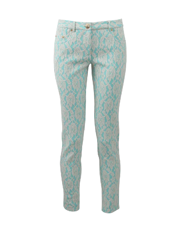 Elastic waistband lounge pants for women at homeStretch Lace Pant