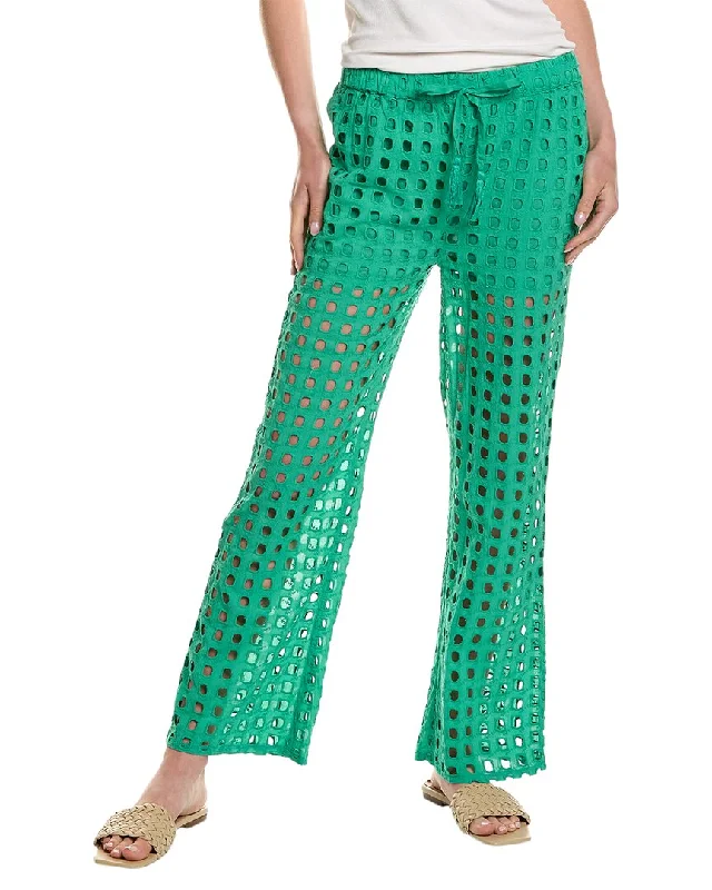 Embroidered denim pants for women in a unique lookSurf Gypsy Box Eyelet Pant