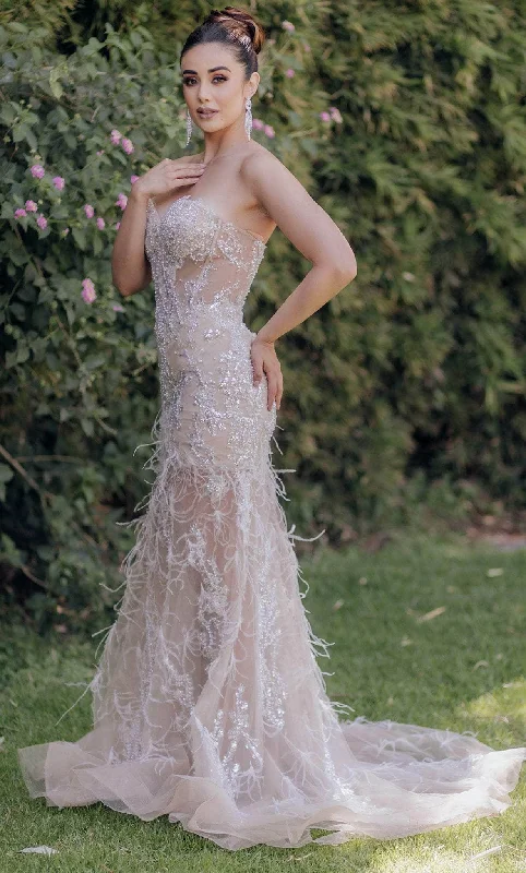 Halter - neck wedding dress for a modern lookTerani Couture 232GL1444 - Sweetheart Illusion Evening Gown Halter - neck wedding dress for a modern lookTerani Couture 232GL1444 - Sweetheart Illusion Evening Gown