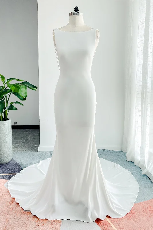 Plus - size ball gown wedding dressTrumpet-Mermaid Court Train Stretch Satin Wedding Dress CW3136 Plus - size ball gown wedding dressTrumpet-Mermaid Court Train Stretch Satin Wedding Dress CW3136