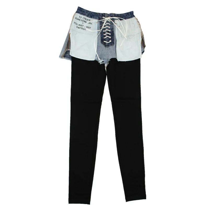 Flowy pants for women in a romantic lookUnravel Project Deconstructed Pants - Denim