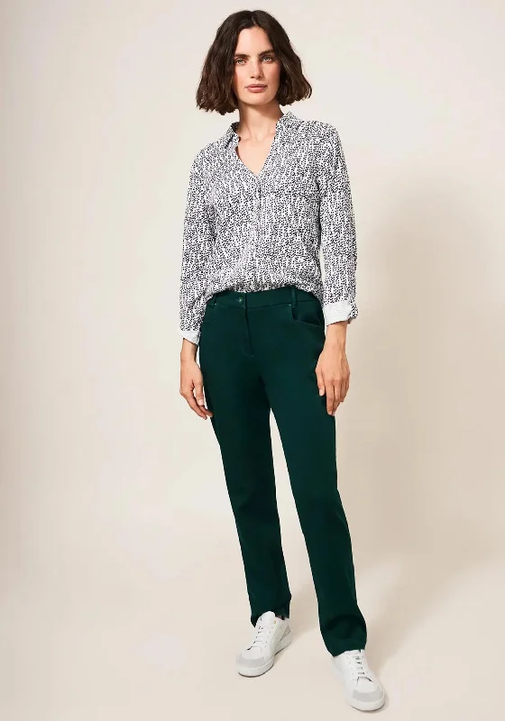 Corduroy pants for women in winterWhite Stuff Sienna Stretch Trousers, Dark Green