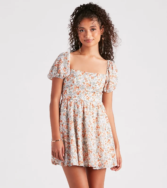 Taffeta Dresses with Pleated Bodice for Ladies' Structured LookAlways Charming Floral Eyelet Lace Dress
