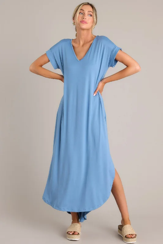 Dresses with Bell Sleeves for Ladies' Playful and Feminine LookAlways The Same Thing Slate Blue Dress Dresses with Bell Sleeves for Ladies' Playful and Feminine LookAlways The Same Thing Slate Blue Dress