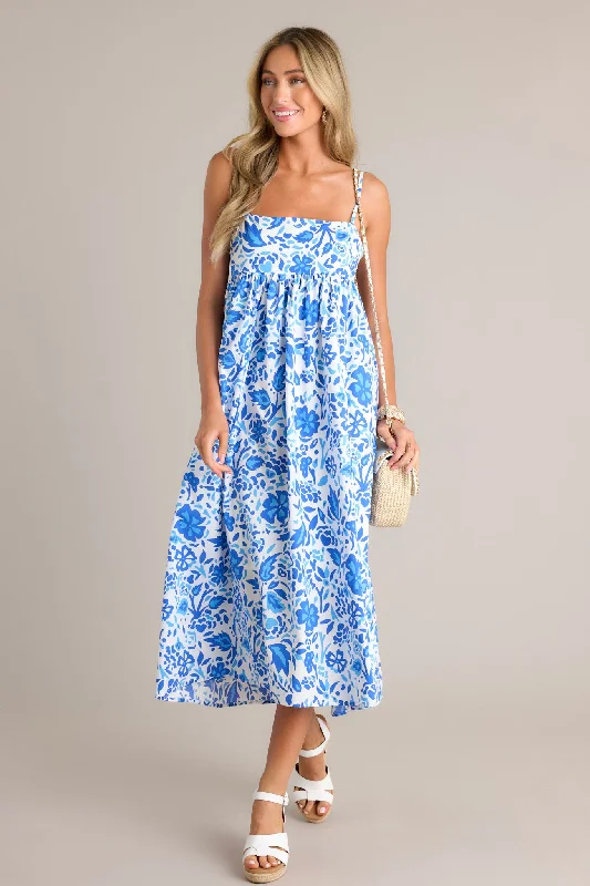 Dresses with Sequined Hearts and Ruffled Hem and Satin and Lace Combo for Ladies' Romantic and Feminine LookBlooming Romance Blue Floral Maxi Dress Dresses with Sequined Hearts and Ruffled Hem and Satin and Lace Combo for Ladies' Romantic and Feminine LookBlooming Romance Blue Floral Maxi Dress