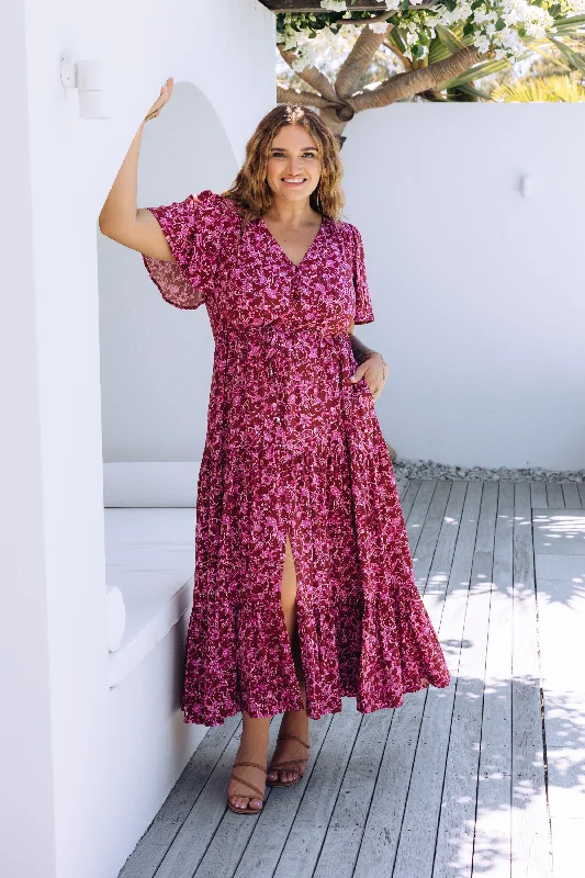 Casual Cotton Sundresses for Ladies with Floral PrintsBonnie Dress in Desert Rose