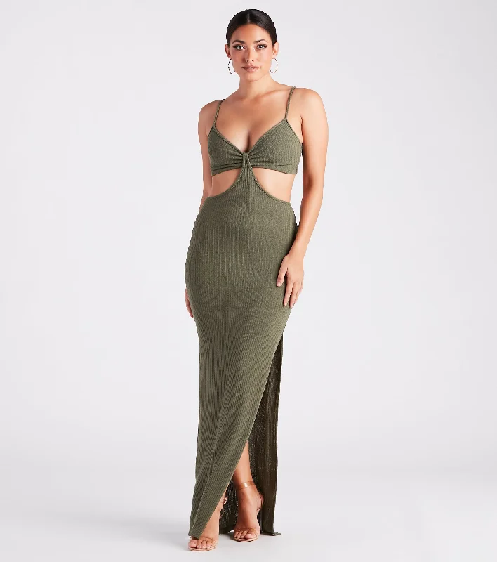 Dresses with Metallic Sequined Bodice for Ladies' Glamorous LookEasy Decision V-Neck Cutout Maxi Dress Dresses with Metallic Sequined Bodice for Ladies' Glamorous LookEasy Decision V-Neck Cutout Maxi Dress