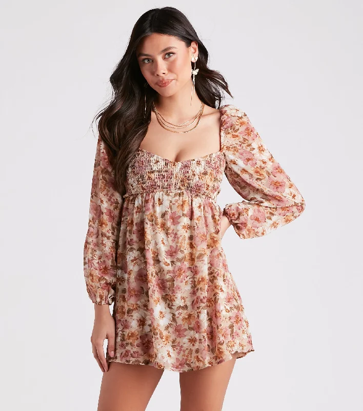 Dresses with Tiered Skirts for Ladies' Playful LookEverlasting Pretty Floral Chiffon Skater Dress Dresses with Tiered Skirts for Ladies' Playful LookEverlasting Pretty Floral Chiffon Skater Dress