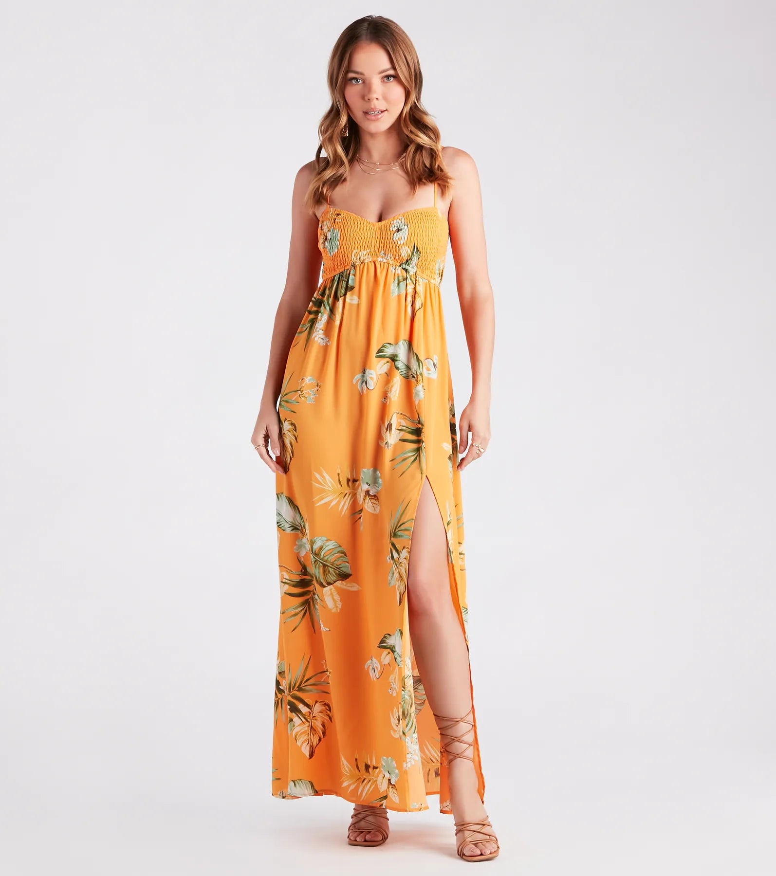 Bohemian Style Maxi Dresses for Ladies with Embroidered DetailsIsland Love Tropical Print Maxi Dress Bohemian Style Maxi Dresses for Ladies with Embroidered DetailsIsland Love Tropical Print Maxi Dress