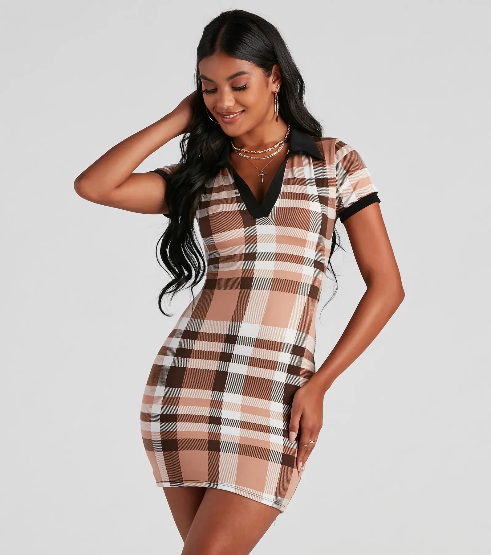 Dresses with Asymmetric Hem for Ladies' Unique StyleKeep It In Check Plaid Mini Dress Dresses with Asymmetric Hem for Ladies' Unique StyleKeep It In Check Plaid Mini Dress