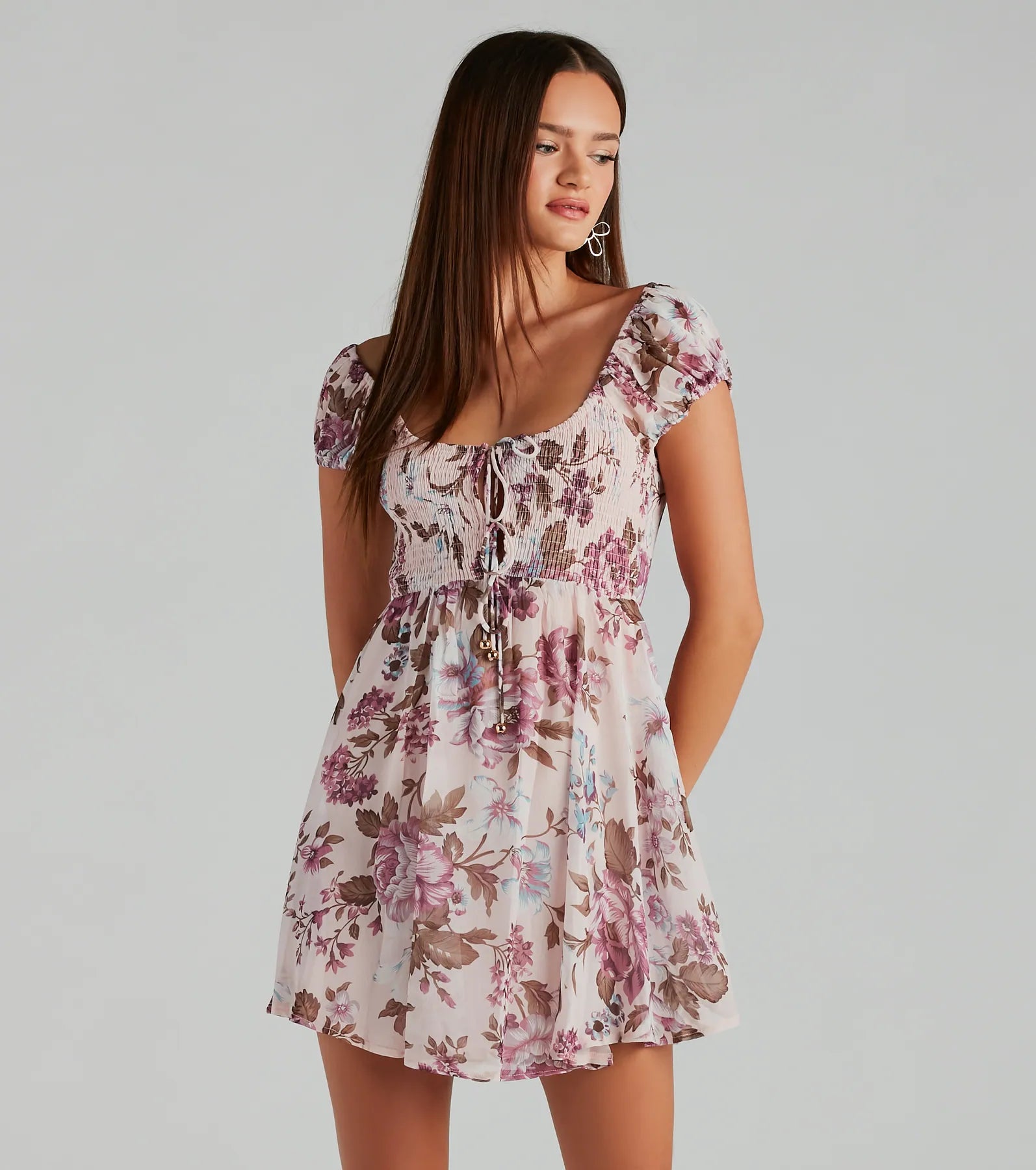 Dresses with Beaded Waistbands and Tiered Skirts for Ladies' Glamorous and Feminine LookObsessed With Floral Chiffon Skater Dress Dresses with Beaded Waistbands and Tiered Skirts for Ladies' Glamorous and Feminine LookObsessed With Floral Chiffon Skater Dress