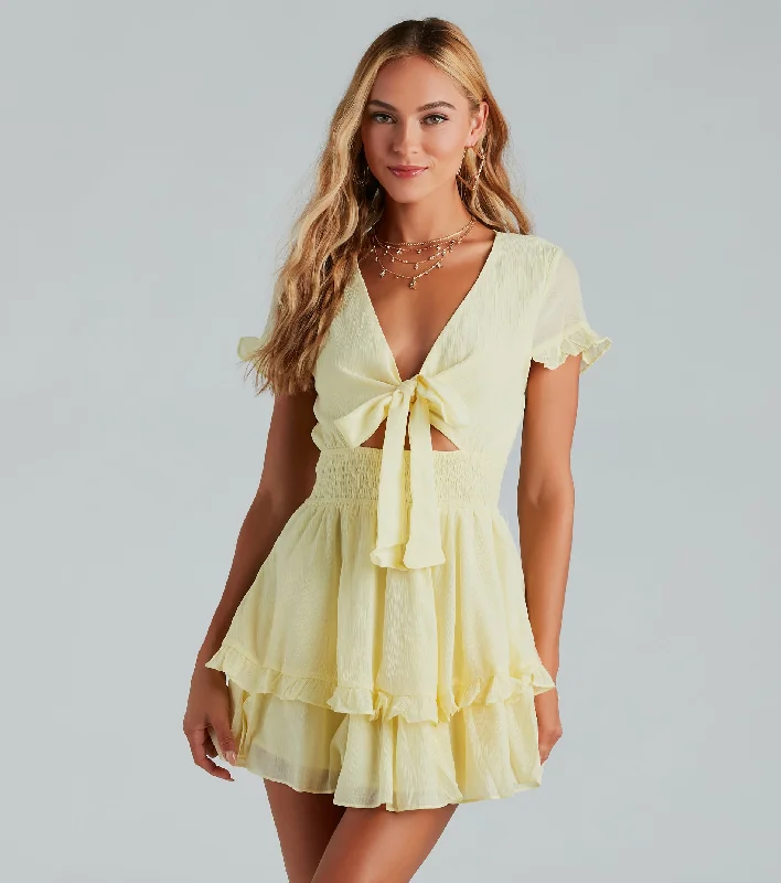 Plaid Dresses with Satin Trim for Ladies' Preppy StyleRay Of Beauty Ruffled Short Skater Dress Plaid Dresses with Satin Trim for Ladies' Preppy StyleRay Of Beauty Ruffled Short Skater Dress