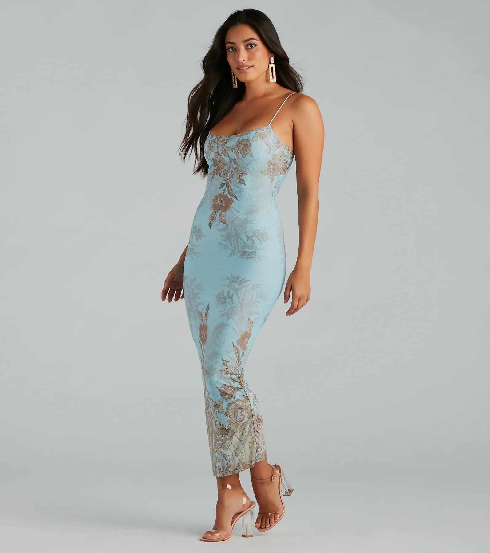 One Shoulder Dresses with Ruffled Sleeve for Ladies' Fashion StatementSaint Tropez Chic Floral Mesh Maxi Dress One Shoulder Dresses with Ruffled Sleeve for Ladies' Fashion StatementSaint Tropez Chic Floral Mesh Maxi Dress