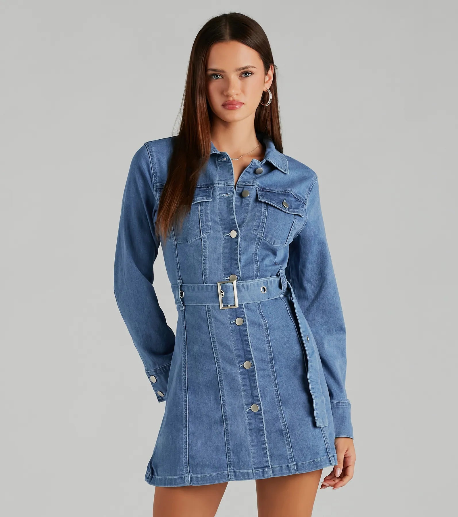 Tulle Dresses with Beaded Waistband for Ladies' Graceful LookSeason Of Fun Denim Collared A-Line Mini Dress Tulle Dresses with Beaded Waistband for Ladies' Graceful LookSeason Of Fun Denim Collared A-Line Mini Dress