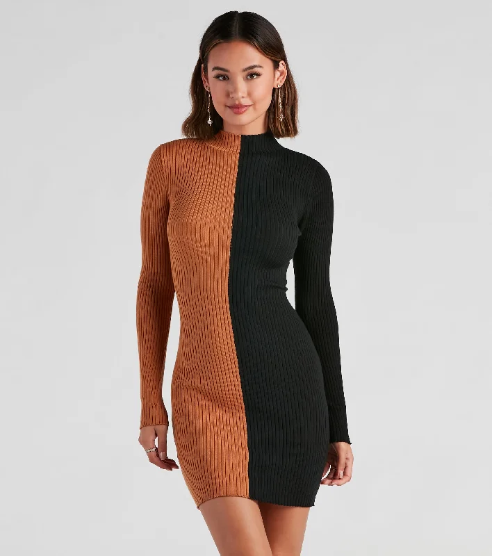 Dresses with Sequined Hearts and Ruffled Hem and Satin and Lace Combo and Bow at the Waist for Ladies' Romantic and Sweet LookSet The Tone Rib Sweater Dress Dresses with Sequined Hearts and Ruffled Hem and Satin and Lace Combo and Bow at the Waist for Ladies' Romantic and Sweet LookSet The Tone Rib Sweater Dress