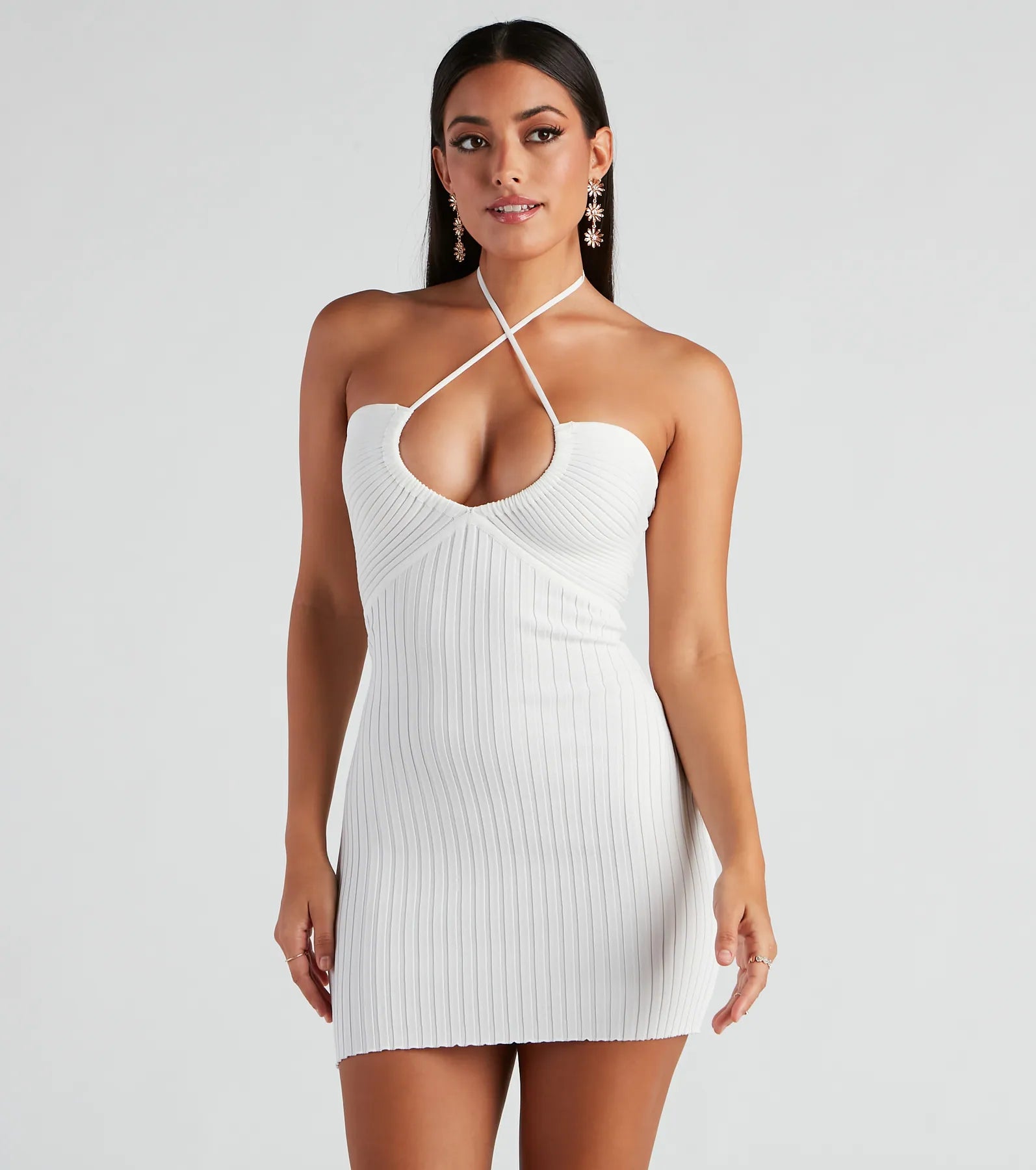 Casual Cotton Sundresses for Ladies with Floral PrintsTake A Trip Sweater Halter Dress Casual Cotton Sundresses for Ladies with Floral PrintsTake A Trip Sweater Halter Dress