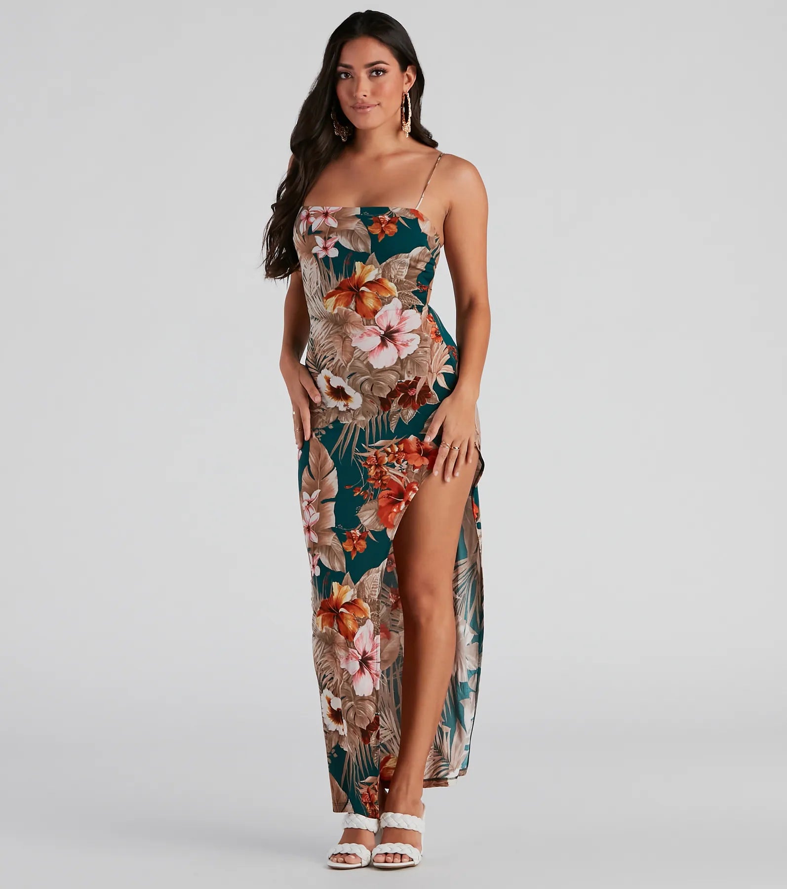 Dresses with Ruffled Sleeveless Top and Sequined Bodice for Ladies' Dramatic and Glamorous LookTropical Flower Lattice Back Dress Dresses with Ruffled Sleeveless Top and Sequined Bodice for Ladies' Dramatic and Glamorous LookTropical Flower Lattice Back Dress