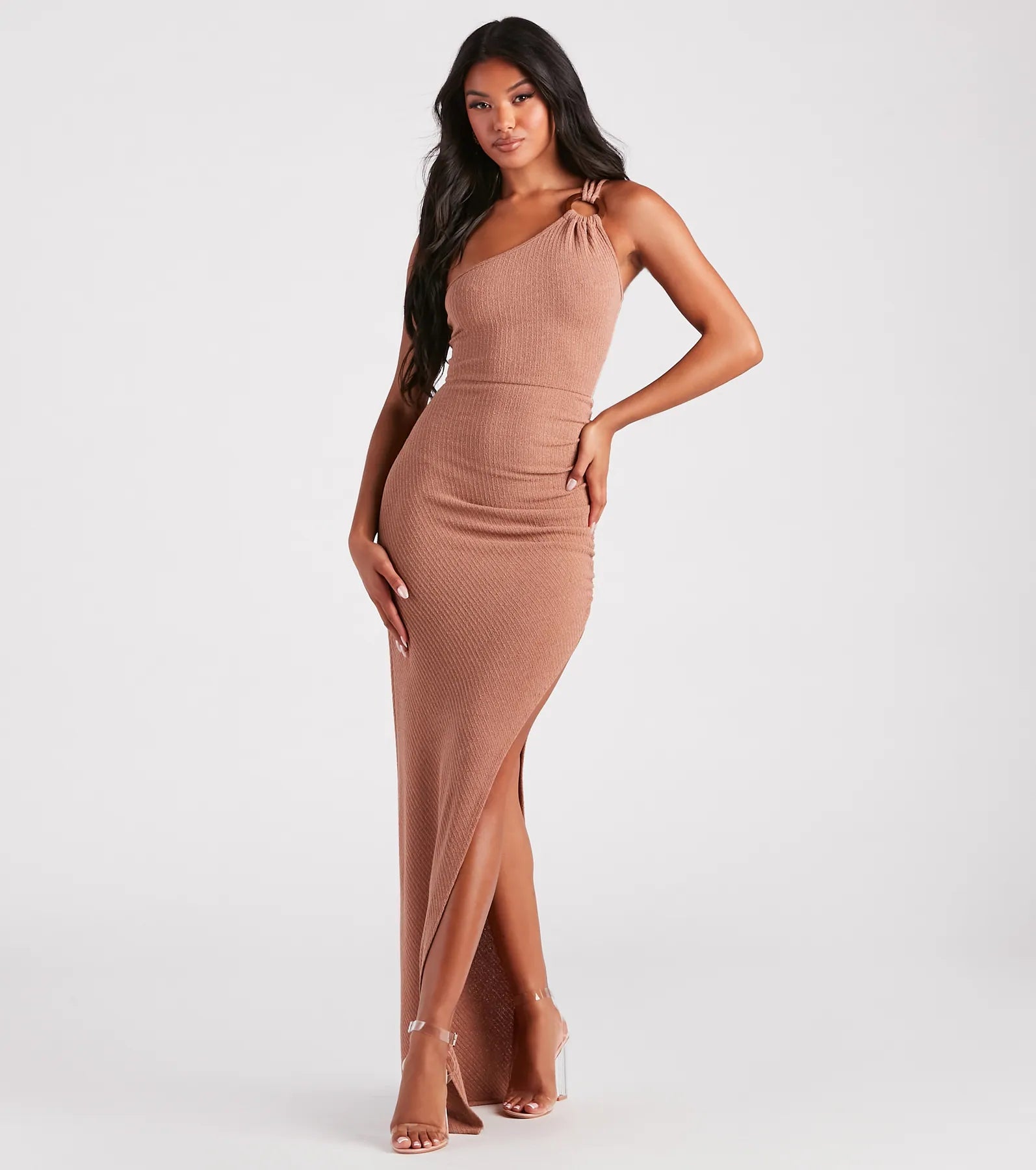 Dresses with Beaded Waistbands and Tiered Skirts for Ladies' Glamorous and Feminine LookVacay In Bali One-Shoulder Maxi Dress Dresses with Beaded Waistbands and Tiered Skirts for Ladies' Glamorous and Feminine LookVacay In Bali One-Shoulder Maxi Dress